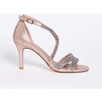Joanna Hope Glitzy Ankle Strap EEE Fit Rose Gold