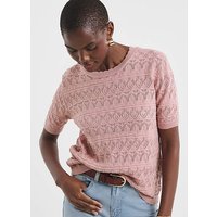 CROCHET SHORT SLEEVE JUMPER 28 30