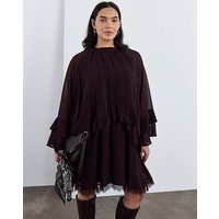 Chocolate Lace Skater Dress Choco