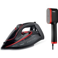 Tower 3100W One Temp Iron+Mini Steamer RED - Tower