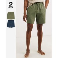 2 Pack Jersey Shorts Navy Khaki Jacamo 57 59