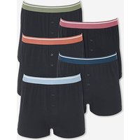 5 Pack Contrast Waist Loose Boxers Jacamo 33 35