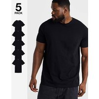 5 Pack Crew Neck T Shirts Long 4XL57 59