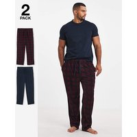 2 Pack Christmas Fleece Lounge Pants Navy Red 51 53