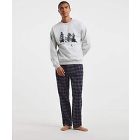 Christmas Graphic Sweatshirt Pyjama Set Marl 51 53