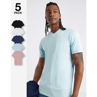 5 Pack V Neck T Shirts Long Jacamo 51 53