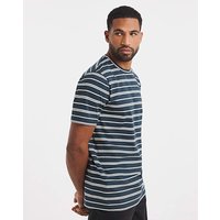 Cotton Stripe Crew Neck T Shirt Long Jacamo 4XL57 59