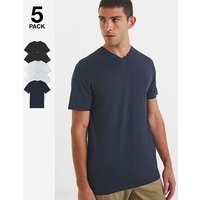 5 Pack V Neck T Shirts Long Jacamo 3XL54 56