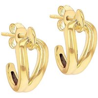 9ct Hook Knot Half Creole Studs