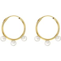 9ct Fresh Pearls Hoops