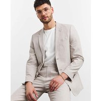 Linen Blend Pinstripe Suit Blazer 42R
