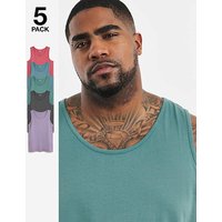 5 Pack Multi Vests Long at Jacamo 5 Pack Multi Vests Long.