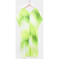 Kaftan Midi Dress Lime Print
