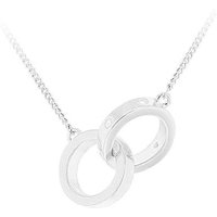Sterling CZ Linked Rings Necklace INCH
