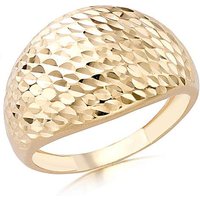 9ct Diamond Cut Dome Ring