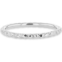 9ct Diamond Cut Slim Band Ring V