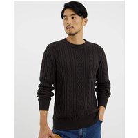 Lightweight Cable Crew Neck Jumper Jacamo 1XL48 50