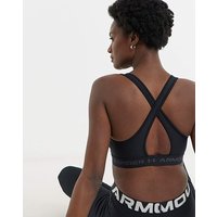Crossback Mid Support Bra Black Grey XXL22