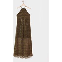 Foil Trapeze Maxi Dress