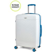Love Island Medium Suitcase White Blue