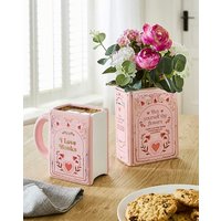Book Mug Pink Book Vase Set