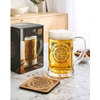 Viking Compass Glass Beer Tankard