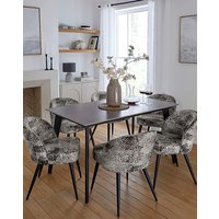 Hale Dining Table & 6 Savannah Chairs Grey
