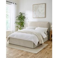 Naya Pillowback Fabric Ottoman Bed KINGSIZE