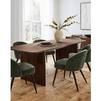 Panel Dining Table Emilie Chenille Walnut Green JD Williams