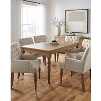Margot Dining Table 6 Mae Chairs Light Oak Natural