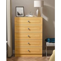 Richmond Assembled 5 Drawer Chest Warm OAK