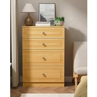 Richmond Ready Assembled 4 Drawer Chest Warm OAK