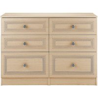 Richmond Ready Assembled 6 Drawer Chest OAK Effect