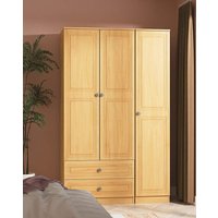 Richmond Triple Wardrobe 2 Drawers Warm OAK
