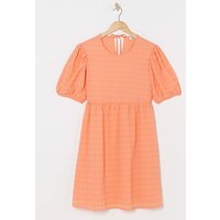 Check Bow Detail Smock Dress