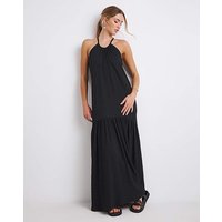 Textured Jersey Maxi Dress