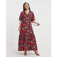 Floral Print Wrap Midaxi Dress Floral Print