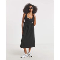 Seamed Detail Utility Midi Dress