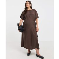 Side Tie Midi Dress