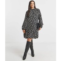 Ditsy Drop Waist Smock Dress Ditsy Print