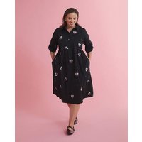 Embroidered Shirt Dress