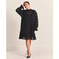 Lace Ruffle Mini Dress