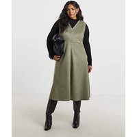 Suedette Pinafore Dress