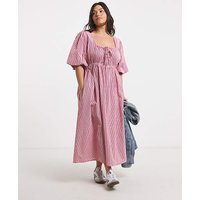 Seersucker Midi Dress