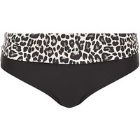 Tailor Fold Top Bikini Briefs Animal Print