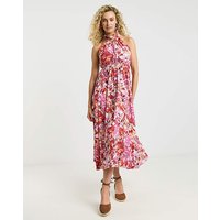 Stunning Halter Maxi Dress Multi Coloured