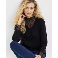 Darcie Lace High Neck Top