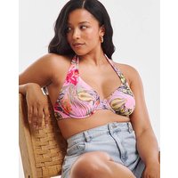 Fiji Halterneck Bikini Top Floral Print