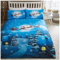 Santa Glow Dark Duvet Set DOUBLE