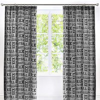 Football Pencil Pleat Curtains x 183cm